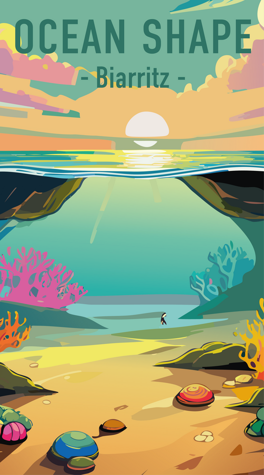 Drap de plage "Sous l'ocean"