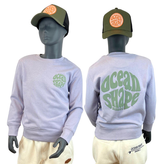 Sweat col rond Kids "Bubble" - Lavande & Sauge