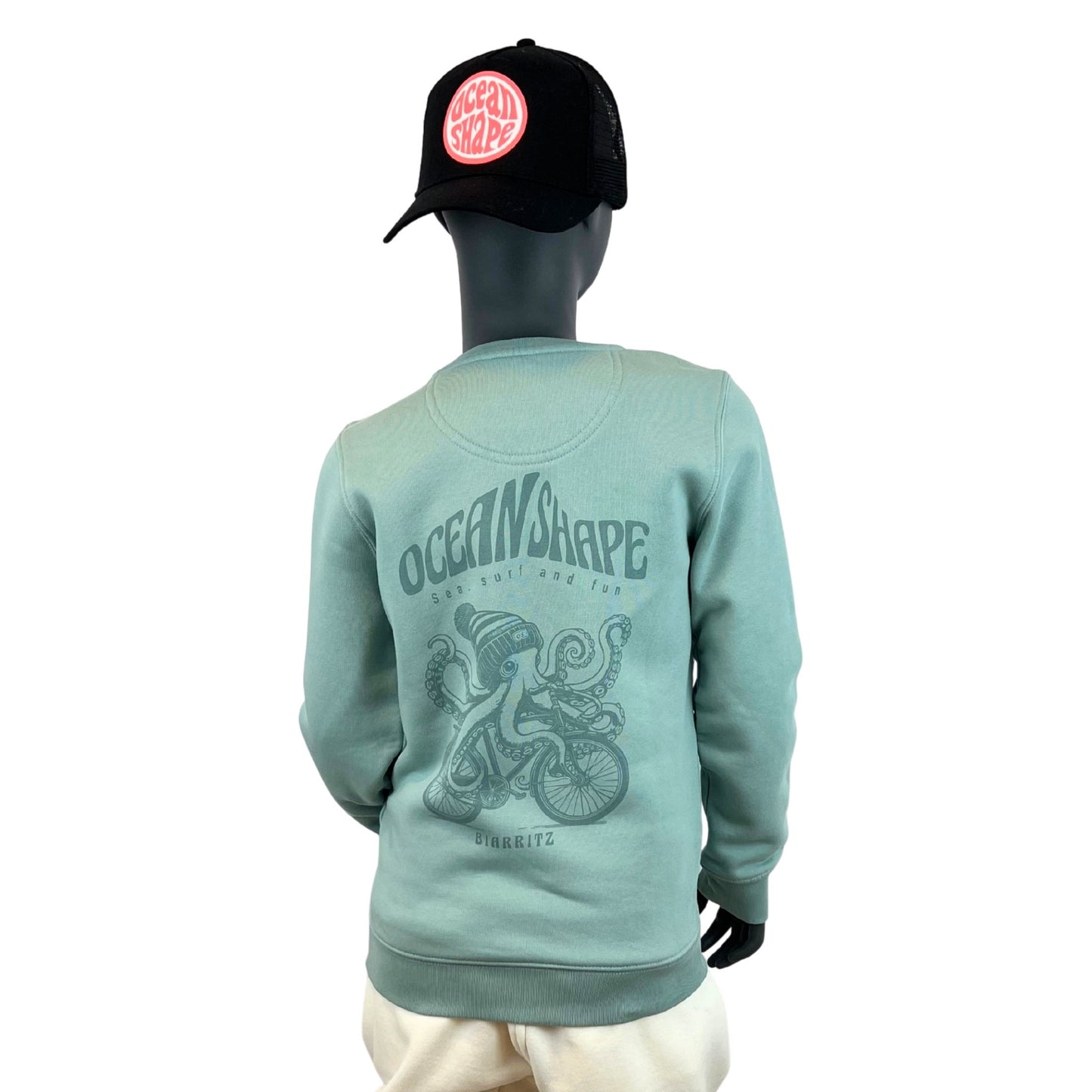 Sweat col rond Kids "Chipiron" - Jade Green
