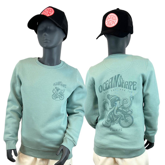 Sweat col rond Kids "Chipiron" - Jade Green