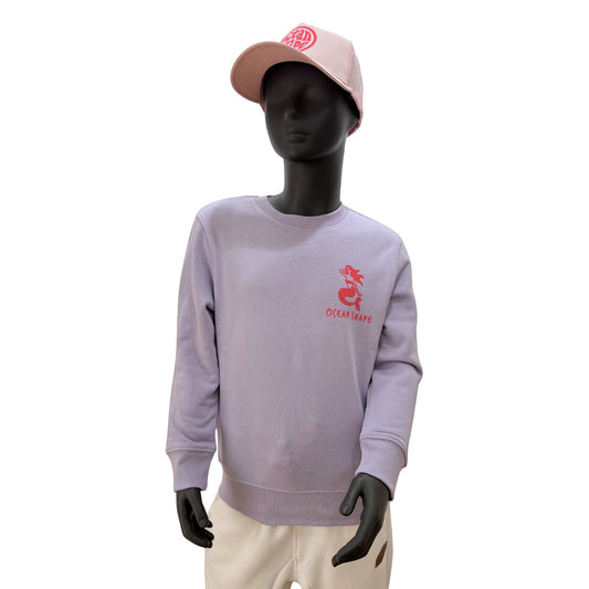 Sweat col rond Kids "Sirene" - Lavender