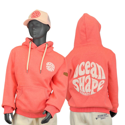 Sweat à capuche Kids "Bubble" - Corail