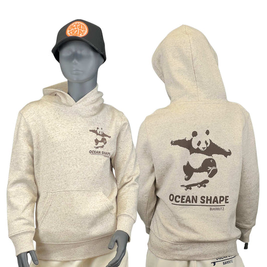 Sweat à capuche Kids "Panda" - Eco-Heather