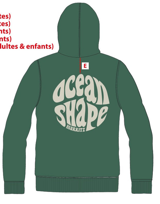 Sweat "Bubble" Amazon Green à capuche
