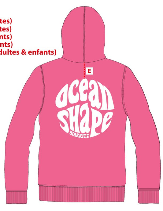 Sweat "Bubble" Corail à capuche (Arcachon)