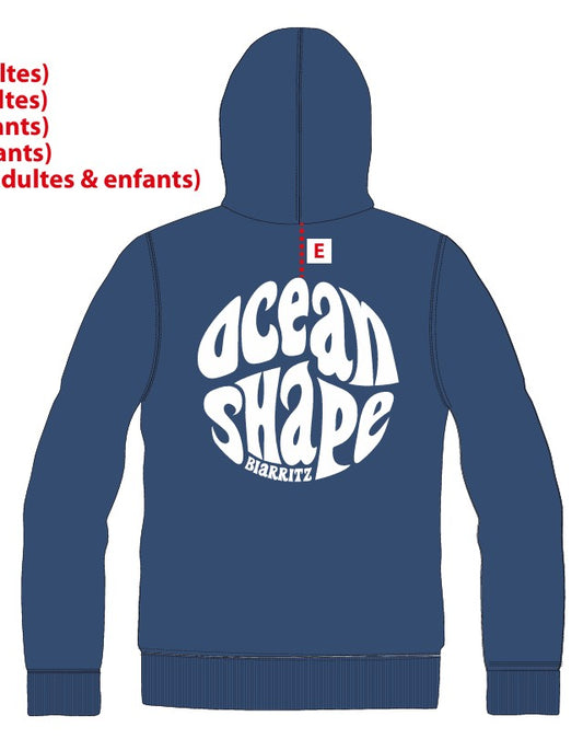 Sweat "Bubble" Ocean à capuche, zippé