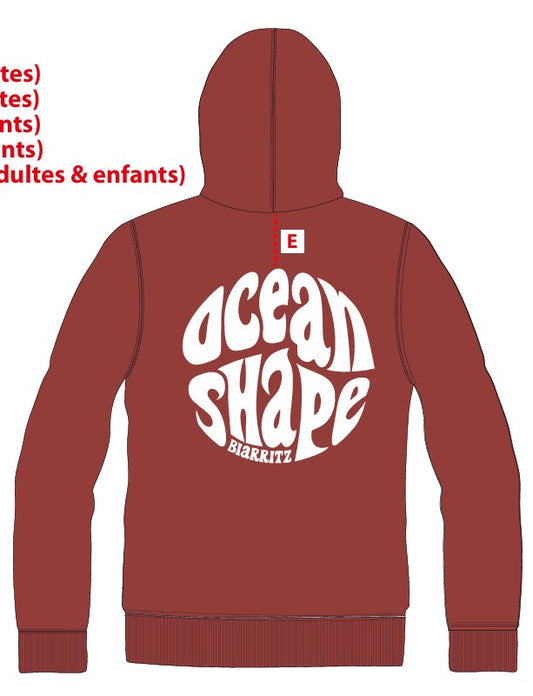 Sweat "Bubble" Terracotta à capuche