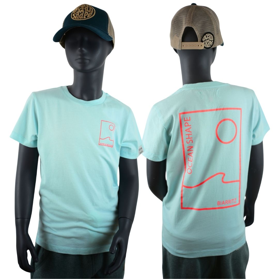 T-shirts Kids "Free as the Ocean" - Caribbean Blue