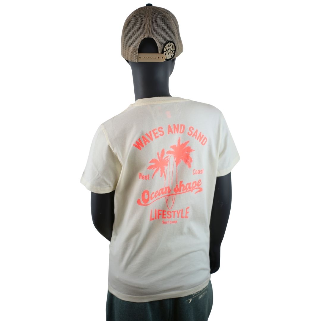 T-shirt Kids "Waves & Sand" - Off White