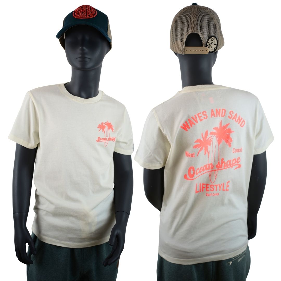 T-shirt Kids "Waves & Sand" - Off White
