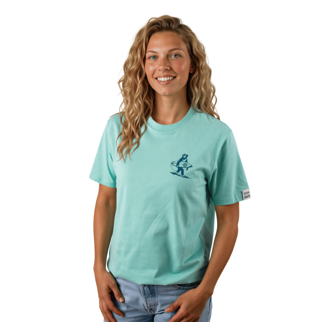 T-shirt unisexe "Monkey walk "- Pool Blue