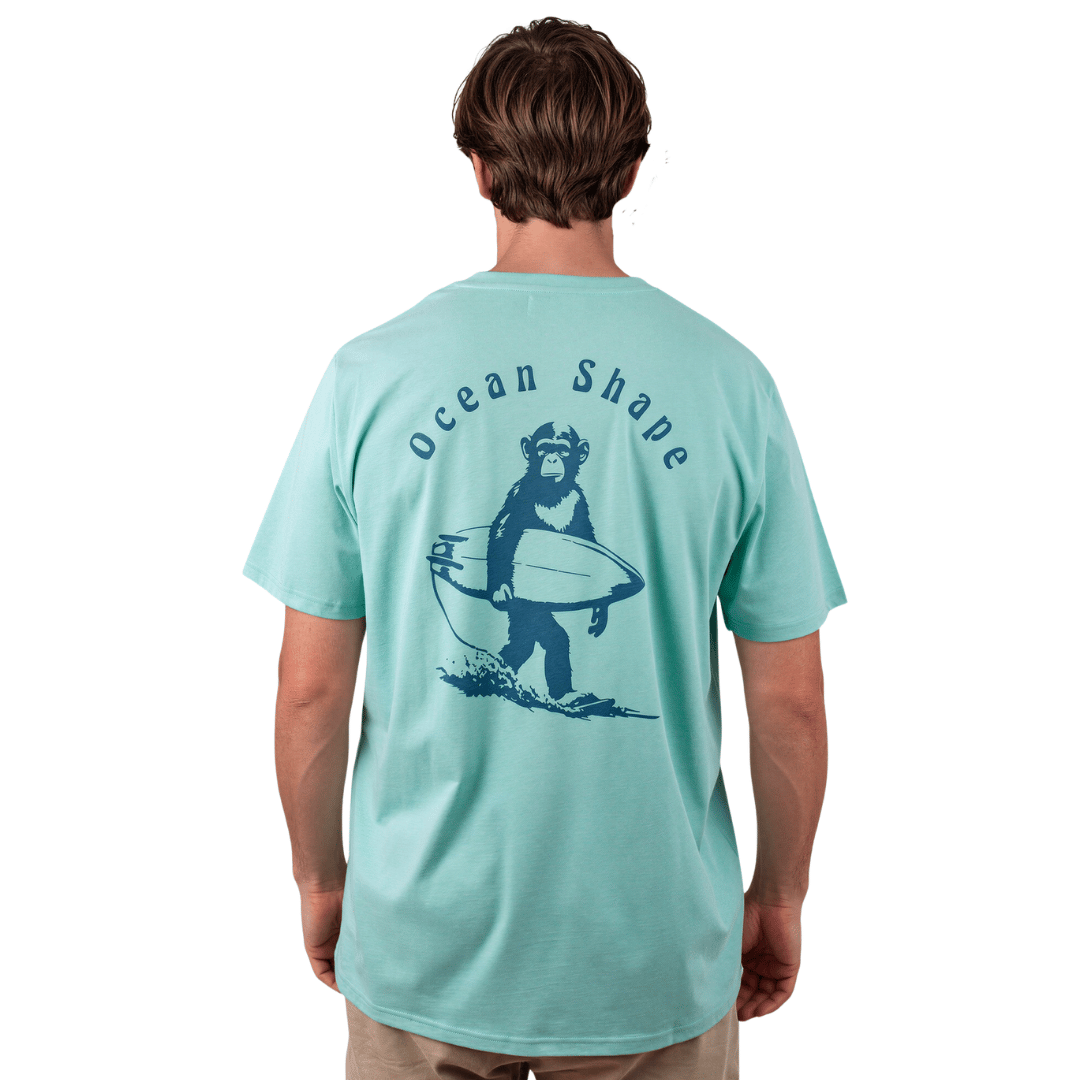 T-shirt unisexe "Monkey walk "- Pool Blue