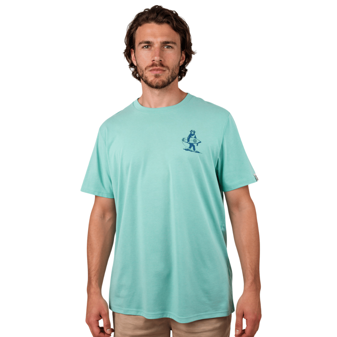 T-shirt unisexe "Monkey walk "- Pool Blue
