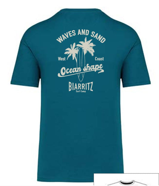 Tee-Shirt Kids "Wave and Sand" Peacock Green