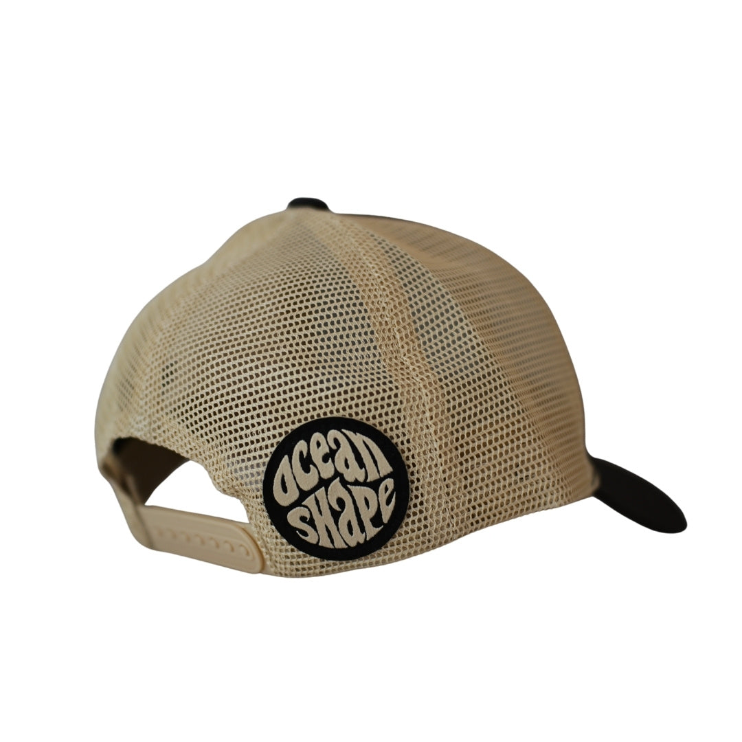 Casquette Trucker Grise- Bubble Broderie Beige